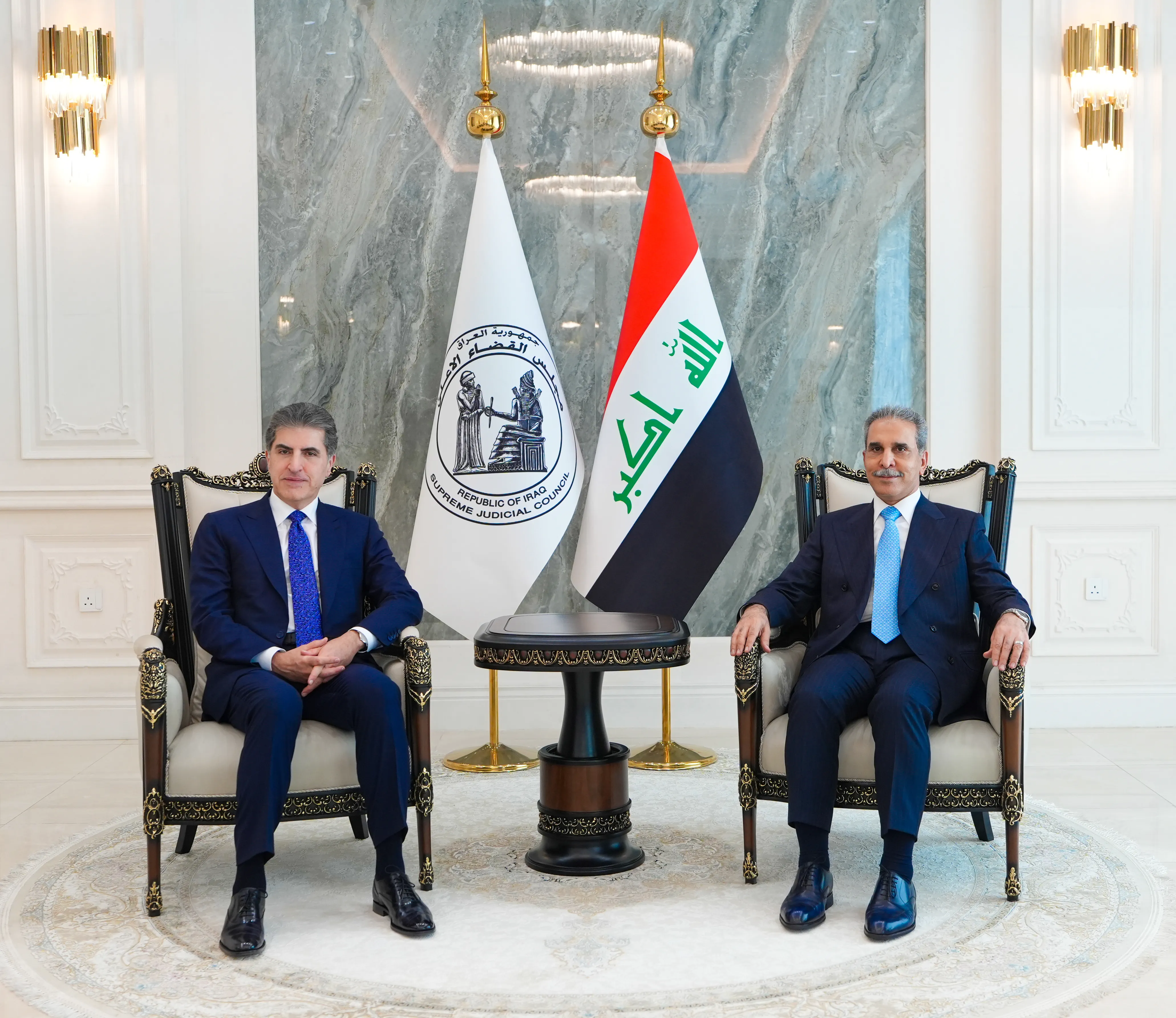 Zaidan Stresses to Barzani Importance of Constitutional Deadlines for Government