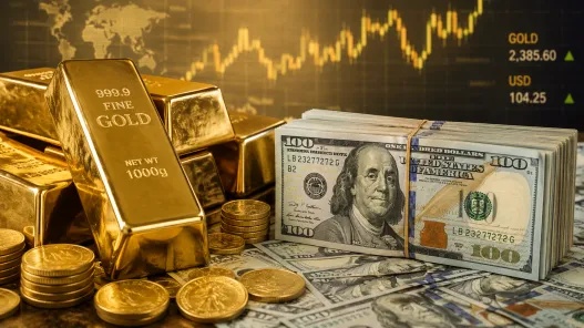 الذهب يتراجع للأسبوع الثالث وسط صعود الدولار