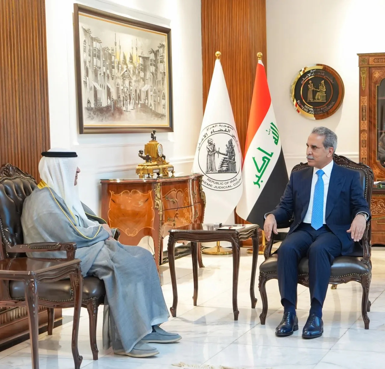 القاضي زيدان والبديوي يبحثان تعزيز التعاون القضائي والقانوني