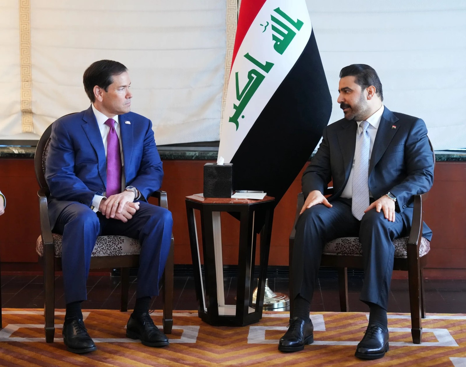 رئيس الوزراء العراقي ووزير الخارجية الأمريكي يدعوان لوقف هجمات الفصائل من الأراضي العراقية