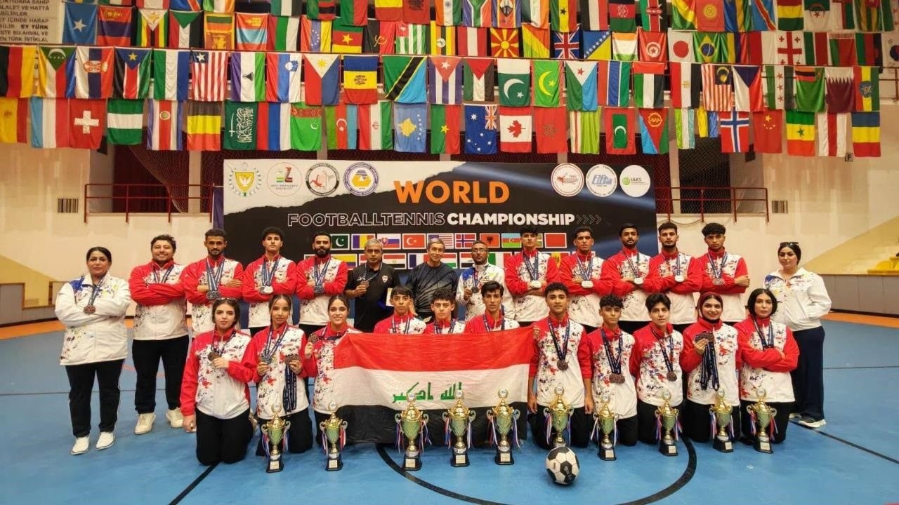 العراق يختتم بطولة العالم لتنس كرة القدم بحصد عشر ميداليات ملونة